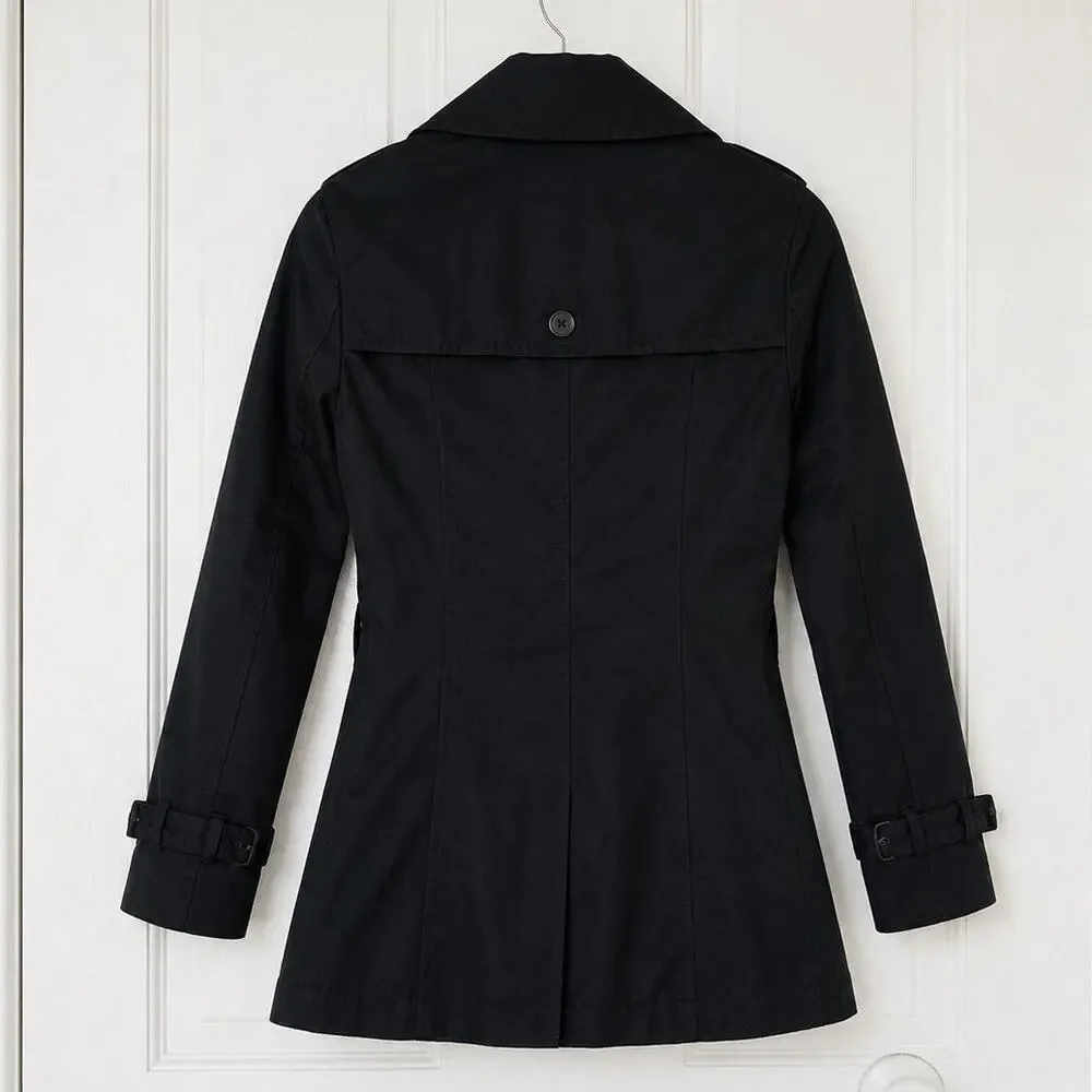 Banana Republic Double-Breasted Trench Coat Size XXS Petite
